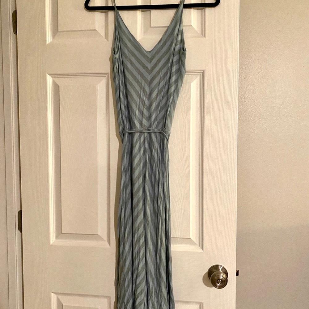 Gap blue and gray striped dress